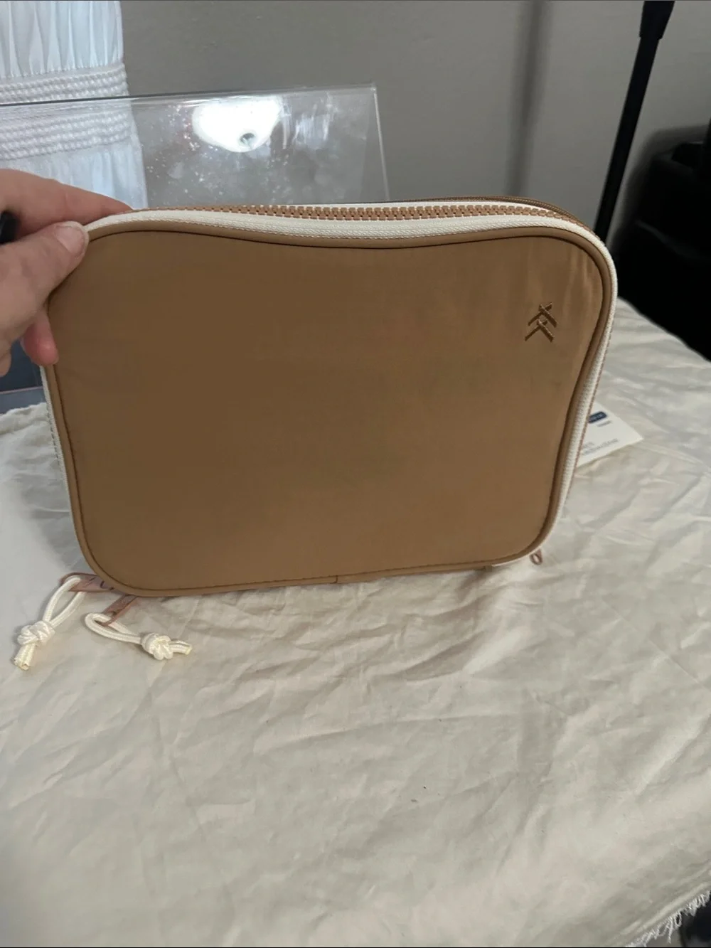 Zip-Folio Pouch with Notepad – Brown NWT